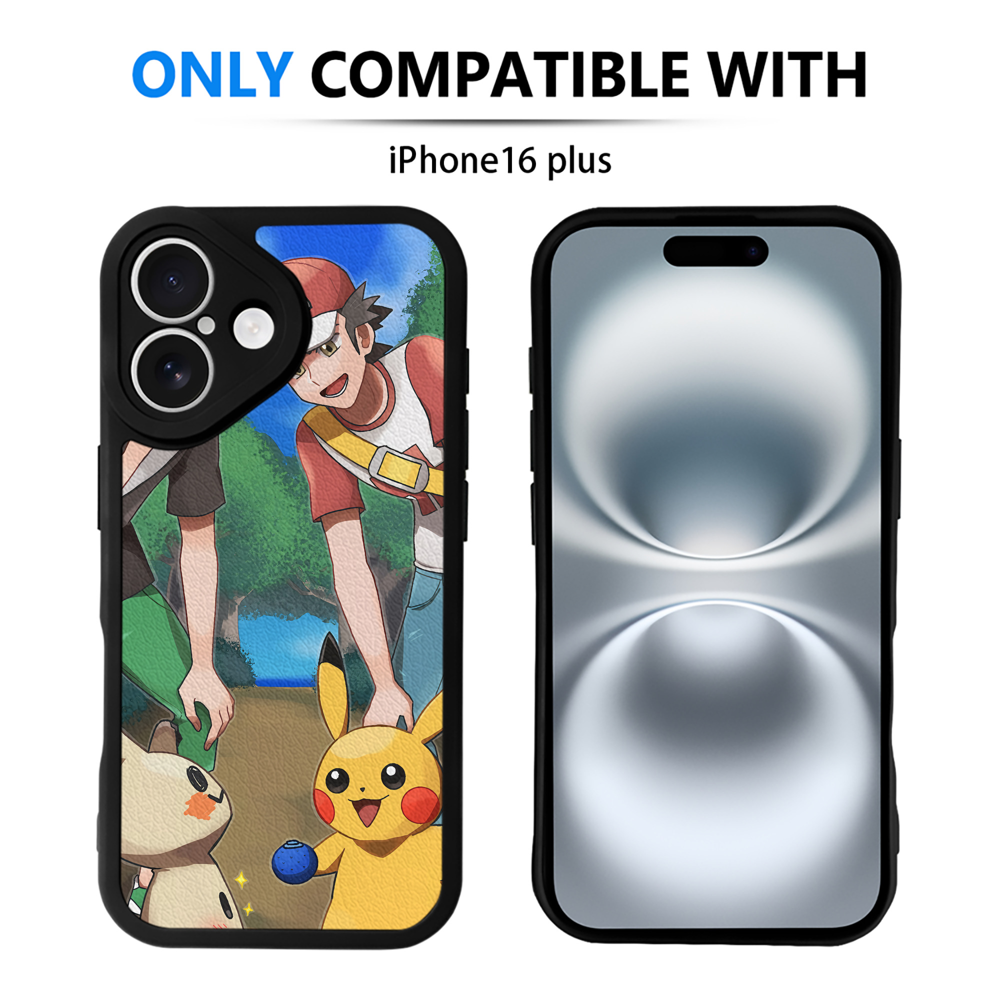 （画像用） ポケットモンスター Pokémon 【iPhone 16シリーズ対応】シリコンスマホケース（レザー調） 材質：シリコン